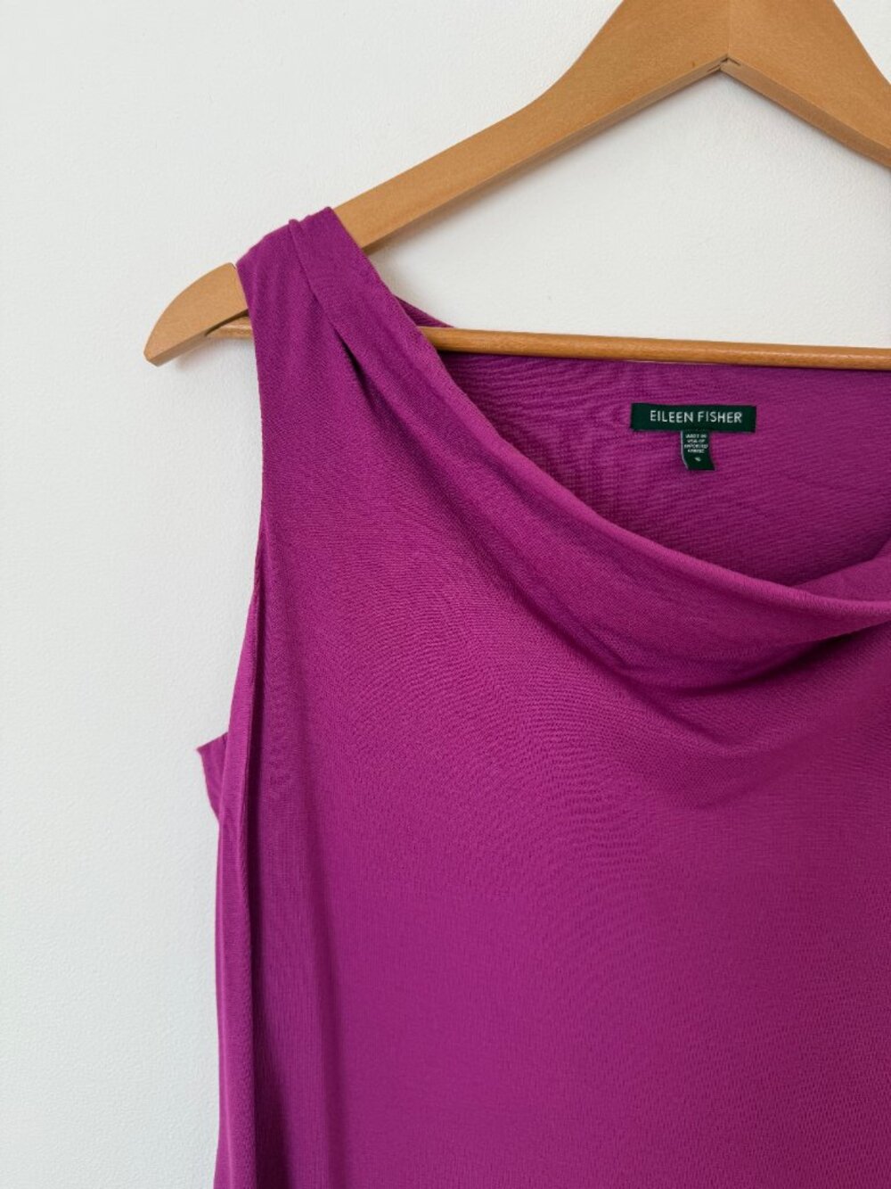 Eileen Fisher Sleeveless A-Line Swing Dress Drape Neck Layering Lagenlook Size S - Picture 8 of 12